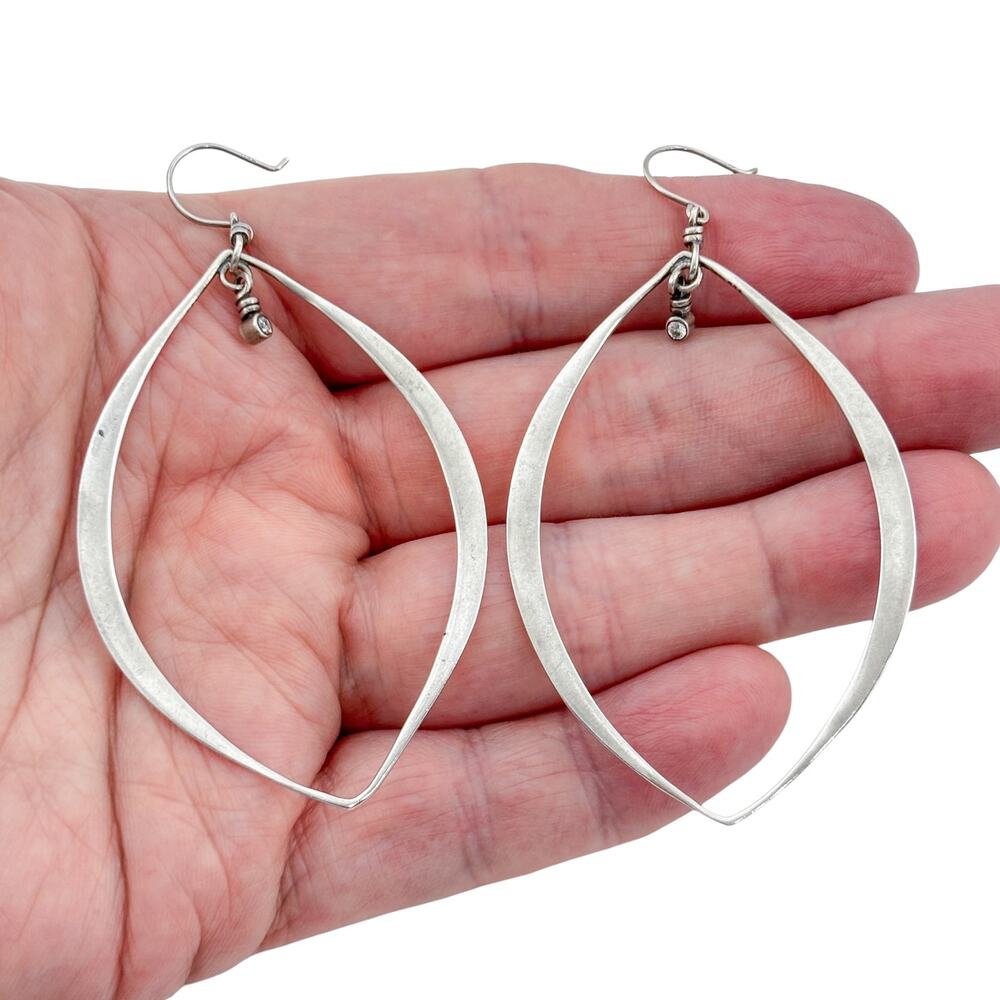 Vintage Sterling Silver 925 Cubic Zirconia Teardrop Earrings
